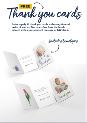Funeral Order of Service Offers FREE Bespoke Design Service Removing the Need for Families to use Complex Online Tools