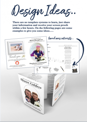 Funeral Order of Service Offers FREE Bespoke Design Service Removing the Need for Families to use Complex Online Tools