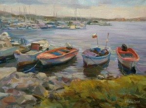 artgalleryonline org boats painting angelina nedin 2021