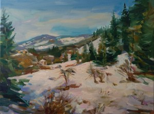 artgalleryonline org winter in the Rhodopes angelina nedin painting 2021