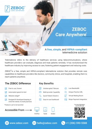 ZEBOC brochure - HIPAA compliant telemedicine platform