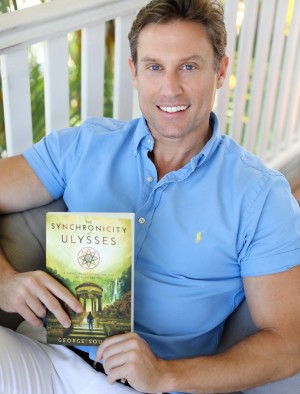 Author, George Sourrys, with his novel