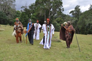 El-Amin & Prince Michael returning from praying at the edge of Kaburu forest plateau