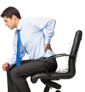 person sitting office desk chairs cushion furniture seat back pain human back png clipart removebg p