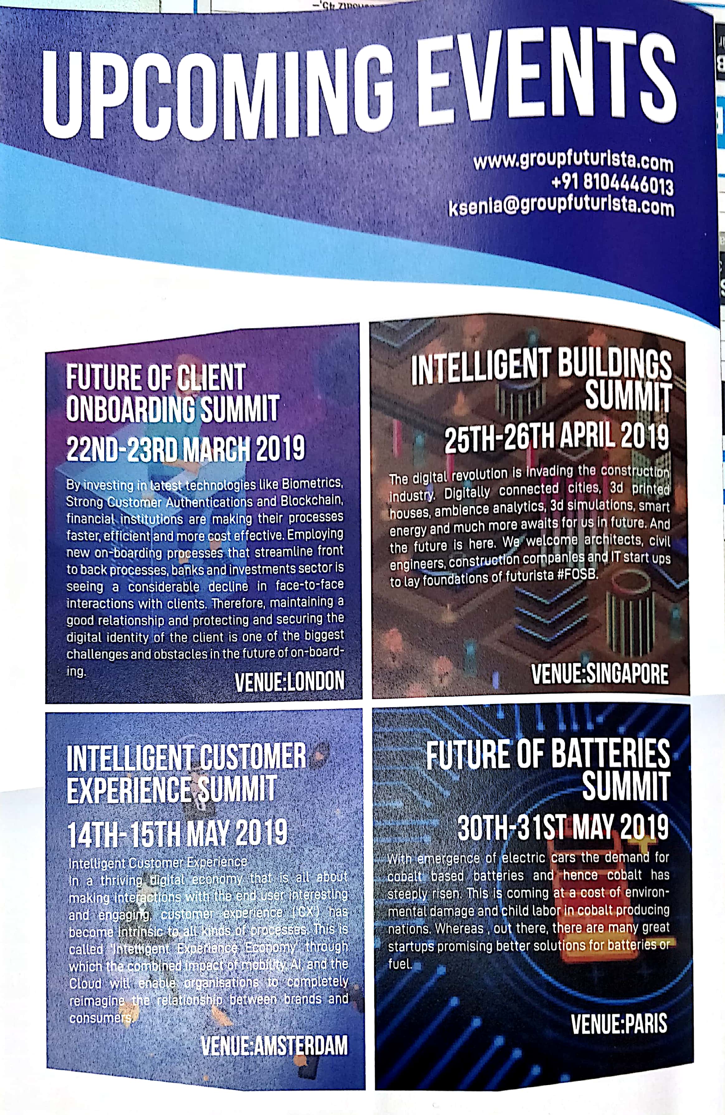 Upcoming Events Upcoming Events