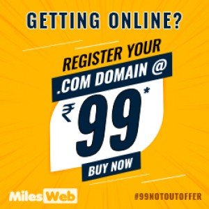 MilesWeb Announces Biggest Ever Sale, 99NotOut offer on .COM Domain 