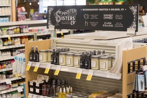 Spinster Sisters in-store display at Whole Foods Market
