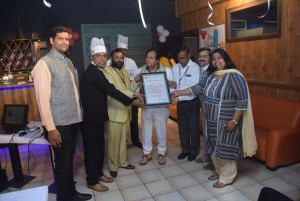 From right to left : Surabhi Deshpande , Sandip Tapkir ,Dr Ashok Kasnale,Chef Amar Rane, Dr. E. B. Khedkar ,Chef Prashant, Chef Gaurav 