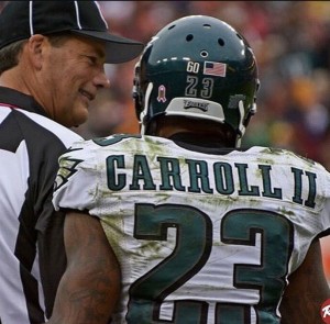 Nolan Carroll during his time as a Philadelphia Eagle