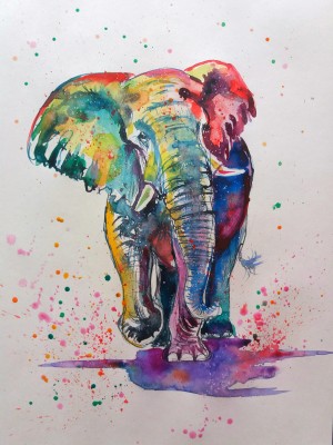 Majestic Elephant by Anna Brigitta Kovacs