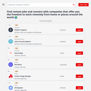 Remote Jobs in Programming Design Support Marketing Writing and More