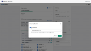 Get notified by email when your Shopify export data is prepared