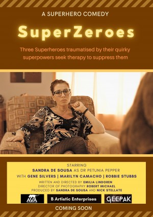 Sandra De Sousa as Dr Petunia Pepper in SuperZeroes