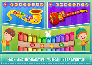 Kids Piano: animal sounds & musical instruments