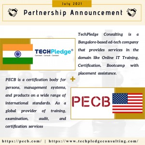 Techpledge Consulting  Signs a Partnership Agreement with PECB , USA