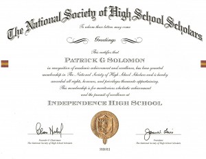 NSHHS 2021 Diploma
