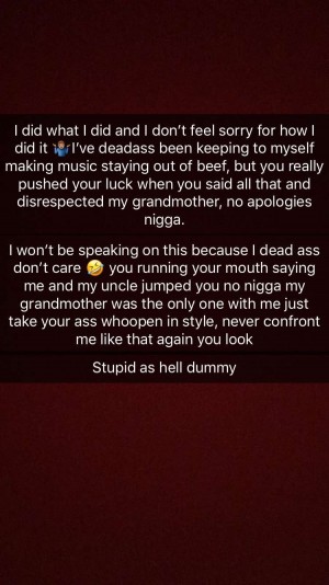 Kidgoten Takes Altercation to Snapchat