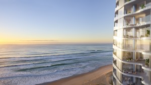 An artist impression of absolute beachfront private residences Royale Gold Coast