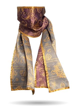 Purple Platinum Akhand Scarsk Scarf Mask Hybrid