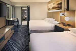 Relax with the entire family in our Queen/Queen 2 room suites.