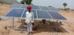 A Solar Water Pump installed in Rajasthan