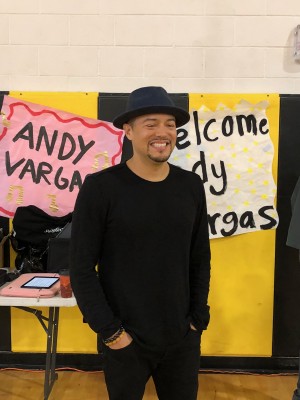 Andy Vargas at Watsonville High student Assembly 