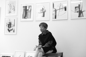 Artist Thu Huong Nguyen-Dufourmantelle at her studio.          Photo by May Meng