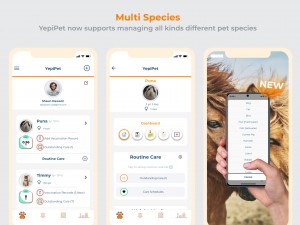 YepiPet now supports multiple species care