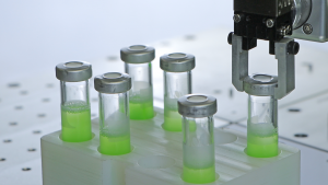 Meca500 robotic arm and lab vials