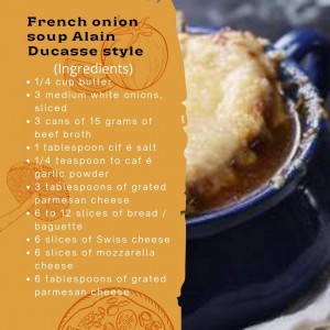 French onion soup Alain Ducasse style