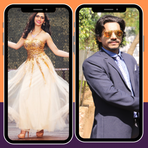 In right Actress Bhakti Sadhu & Left Producer Vinayak Waghe 