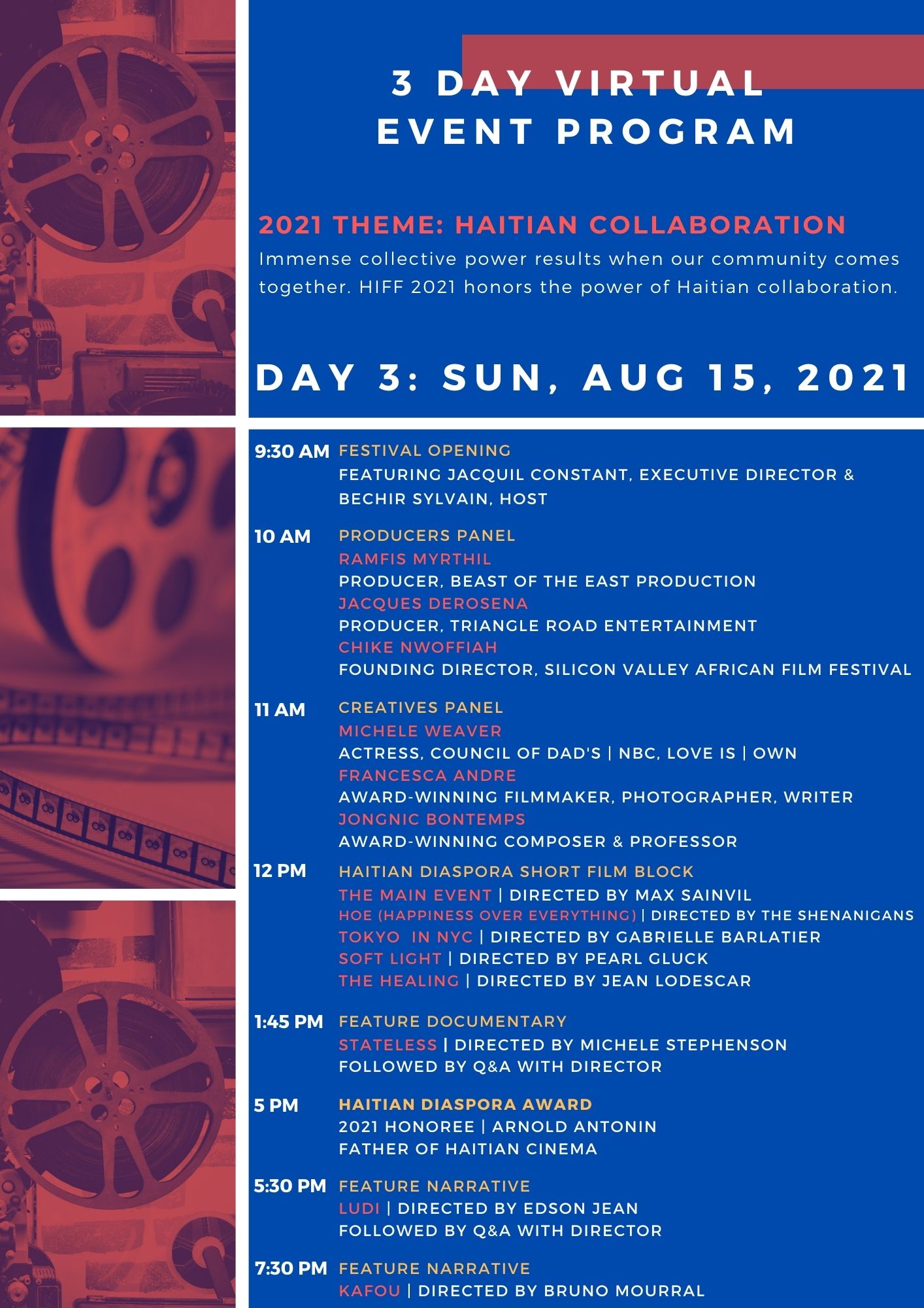 HIFF Day 2 opens at 930 am PST on XerbTV HIFF Day 2 opens at 930 am PST on XerbTV