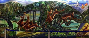 Part of mujral at Zaoyuan station