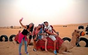 camel ride in Dubai desert