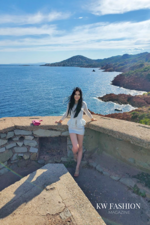 Anna Alimani enjoying the scenery in the South of France
