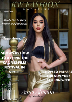 Anna Alimani on the cover of KW Fashion Magazine