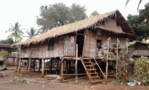 typical loas country side farmer house