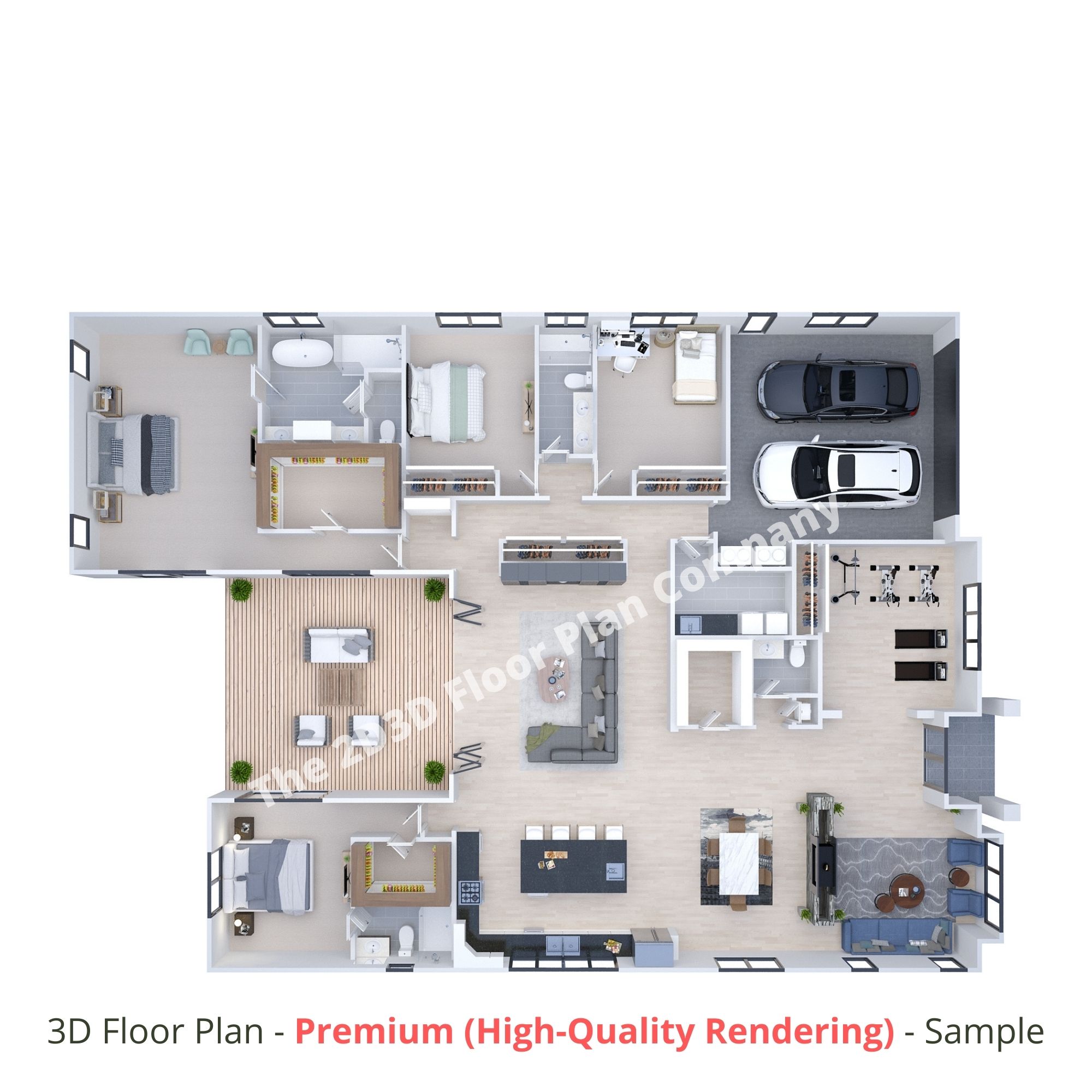 The 2D3D Floor Plan Company introduces 3D Apartment Floor Plans for