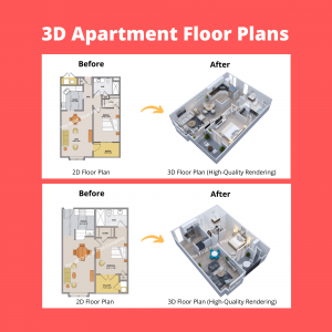 3D Apartment Floor Plans