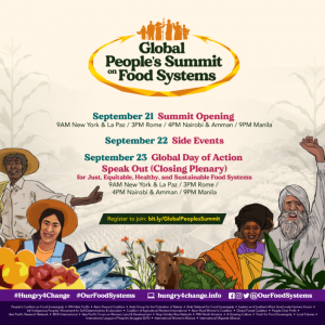 Global Peoples Summit Food Systems official poster