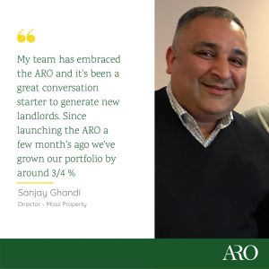 My team has embraced the ARO and it s been a great conversation starter to generate new landlords Si