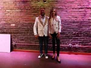 Abigail Copcutt with Designer Elie Balleh @ Designer Elie Baleh NYFW Show
