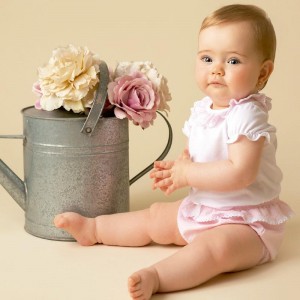 Calamaro Pink Frilly Set spanish baby outfit designer clothing 2000x