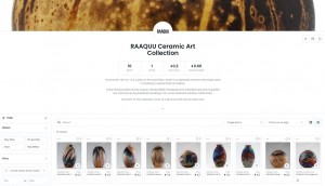 Full Copper Matte Oval Vase with Tape Resist