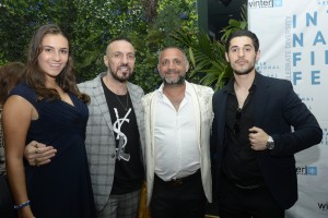 Olivia Carden, Producer dimitri manuel, Elie Balleh, Levan Bane @ Winter FIlm Awards