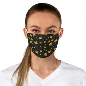 Fabric Face Mask With Golden Cats