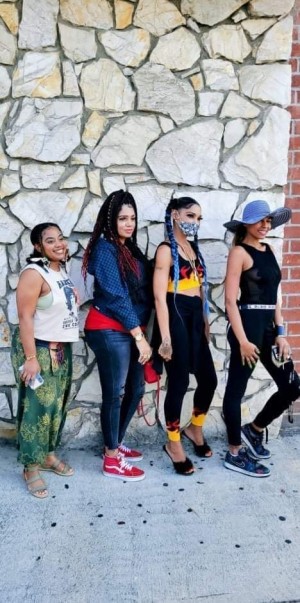 Enola Gaye, Nick Payne, Candy Strother DeVore-Mitchell, and BENJI