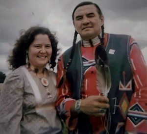 Denise Bellecourt Levy and her father  Vernon Bellecourt 1977, photo by John Clark
