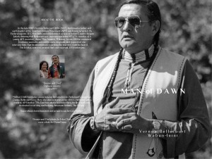 Man of Dawn Vernon Bellecourt, book cover  photo by Daniel Luna (all rights reserved) 
