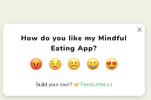 Feedback widget rating with highly-engaging emojis